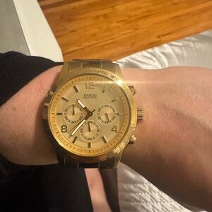 Guess Gold-Tone Chronograph Watch